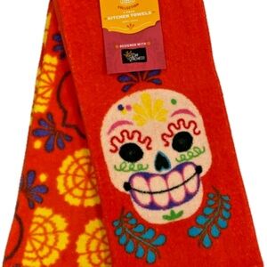 Novelty Day of the Dead Kitchen Towel 2 piece set